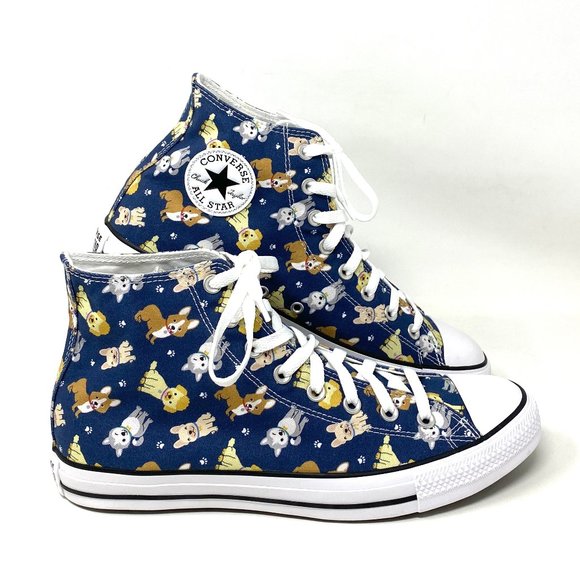 Converse Other - 💖MEGA SALE💖Converse CTAS HI Puppy Party White Dark Blue Shoe High Men A02379C